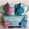 Disney Stitch and Angel Kiss coppia tazza set 2 pezzi Sunart 10 fl oz ceramica