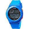 Lorus Orologio digitale al quarzo da ragazzo con cinturino in silicone, Blu - R2365NX9