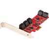 StarTech.com SATA PCIe Card - 10 Port PCIe SATA Expansion Card - 6Gbps - Low/Ful