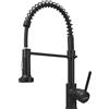 STANEW Rubinetto Cucina Con Doccetta Girevole a 360° Rubinetto Cucina a Molla, 2 Modalità di Spruzzo (Nero, Ottone)