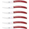 BERTI SET DI 6 COLTELLI BISTECCA, CONVIVIO NOVO ROSSO