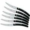 BERTI SET DI 6 COLTELLI BISTECCA, CONVIVIO NOVO NERO