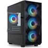 GielleService CASE TOOQ GAMING TQGCC901-B Seizure Micro-ATX/Mini-ITX Minitower Custodia da gioco Pannello laterale vetro temperato