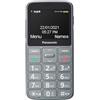 Panasonic KX-TU160EXG - 2G Telefono Cellulare per Anziani, Tasti Grandi, Caratteri Ben Visibili, Pulsante SOS, Facile da Usare, Colore Grigio