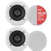 Pyle Altoparlanti a Incasso 16,5 Centimetri, Casse Audio a Due Vie con Woofer e Tweeter in Polimero, Risposta Frequenza 70Hz-20kHz, Speaker Potenza Picco 200 Watt