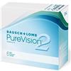 PureVision 2 HD Lenti a Contatto Correttive Mensili, 6 Lenti, BC 8.6 mm, DIA 14 mm, -8.5 Diopt