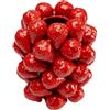 KARE Design Vaso Strawberries, rosso, portafiori, per fiori, motivo frutta, fragole, stile pop art, accessorio casa, centrotavola, ceremonia, 25 cm