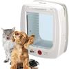 Ferplast SWING MICROCHIP L Gattaiola Universale Cani e Gatti - 4 Modalità Chiusura - Sistema Antivento - Ammortizzatore Chiusura - Anti Oscillazione Magnetico - Indicatore Direzione - Bianco