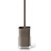 GEDY Auckland Scopino WC Tortora, Misure e Peso: 37,5X9,8X9,8 CM & 0,855 kg, Realizzato in Resina Trasparente di Alta qualità, Scopino per WC Design di R&S Gedy, Fatto a Mano, 2 Anni di Garanzia