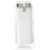 GEDY Auckland Dosasapone Bagno Bianco, Misure e Peso: 16,2X7X11,3 CM & 0,415 kg, Dispenser Sapone Bagno in Resina Trasparente di Alta qualità, Design R&S Gedy, Fatto a Mano, 2 Anni di Garanzia