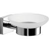 GEDY Manila Porta Sapone, Colore Cromo, Componenti Realizzati in Acciaio Inox 304, Cromall e Vetro Satinato, Garanzia 15 Anni, Misure 5,4 x 10,8 x 12,9 CM e Peso 0,1 kg, Design R&S Gedy