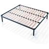 EVERGREENWEB MATERASSI & BEDS EVERGREENWEB Rete Letto Matrimoniale 160x190 H 35cm a Doghe in Legno Ortopedica + 4 Piedi Smontabili, Struttura in Ferro Rinforzata Base da Incasso Modello Apple