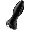 Satisfyer, vibratore anale Bluetooth, 'Rotator Plug 2 Connect App', 12,5 cm, con app, 2 in 1: Vibrazione e sfere rotanti, 2 motori, colore:nero