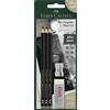 Faber-Castell 115296 Matite Monocromatiche in Grafite, Set di 3 Matite Gradi Hb 2B 4B, Ultra Opache Riflesso Minimo, Gomma E Temperino Inclusi, Per Disegno, Schizzo E Sfumatura