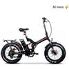 ARGENTO Bici Elettrica Pieghevole AR-BI-210027 Argento Rosso con Pedalata Assistita