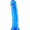 Umania Fallo realistico XL da 25 cm, pene extra large per adulti, pene lungo blu in TPE, senza testicoli spessi, ventosa potente, vagina con punto G e fallo anale, adatto per donne o uomini