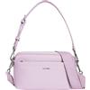 Calvin Klein Donna Borsa a Tracolla Must Straps Camera Bag con Zip, Bianco (Orchid Ice), Taglia Unica