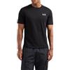 Ea7 Emporio Armani T-shirt da Uomo Core Identity in Jersey di Cotone Nero