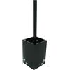 GEDY Auckland Scopino WC Nero, Misure e Peso: 37,5X9,8X9,8 CM & 0,855 kg, Realizzato in Resina Trasparente di Alta qualità, Scopino per WC Design di R&S Gedy, Fatto a Mano, 2 Anni di Garanzia