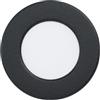 Eglo Fueva 6 Faretto da incasso a LED per bagno, piatto, rotondo, in plastica di colore nero, luce bianca calda e bianca fredda, IP44, diametro 8,6 cm