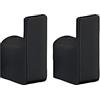 GEDY G-Kuala Lumpur, 2 Appendi Abiti Singoli, Colore Nero, Porta Abiti Realizzati in Cromall, Ottone e Vetro, Garanzia 2 Anni, Misure 5,3 x 2 x 3,3 CM e Peso 0,196 kg, Design R&S Gedy