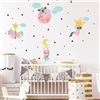 Ambiance Sticker Adesivi murali per bambini - Decorazione cameretta bambino - Adesivo da parete per cameretta bambini - Adesivo da parete con unicorno e i suoi amici nel cielo stellato - H60 x L90 cm