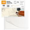 OFITURIA - Carta da lucido A4, 15 fogli da 95 gsm, superficie lucida, resistente per disegni tecnici e artigianato, carta senza acidi