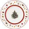 Villeroy & Boch - Toy's Delight Specials Piatto da Dessert 21,5 cm Rosso e Bianco, Lavabile in Lavastoviglie, Adatto per Microonde, Piatto da Colazione, Stoviglie, Xmas, Natale, Porcellana Premium