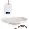 Villeroy & Boch - Sottotazza da caffè Afina in porcellana premium, sottobicchiere per tazze da caffè, Made in Germany, lavabile in lavastoviglie e adatta al microonde, impilabile, bianca