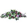 DRW Centro Fiori Artificiali Cimitero, Santi, Anniversari Allungato Tonalità Rosa 120 cm Lunghezza x 45 cm Larghezza x 35 cm Altezza