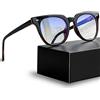 KANASTAL Occhiali anti Luce Blu Uomo Donna Antiriflesso Filtro Luci Blu per Protezione Computer anti Affaticamento Blue Light Glasses Trasparenti Neri per Computer PC Gaming -Nero