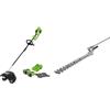 Greenworks Tagliabordi e Decespugliatore 40V 40cm, Accessorio Tagliasiepi con 2 Batterie 2 Ah e Caricatore