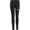 adidas Bambina Essentials Leggings, Black/White, 11-12 Years