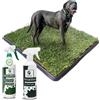 PetZolla Set 3x Kit XL Cane - Lettiera per cani in Vero Prato 100x90 cm, Neutralizer Elimina Odori e Spray Attrattivo - Soluzione Completa e naturale per l'Igiene del tuo cane