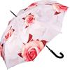 VON LILIENFELD® Ombrello Pioggia Lungo Classico Automatico Donna Fiore Rose, crema