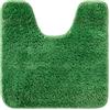MIULEE Tappeto Bagno per WC a U 45x45cm Verde Erba - Tappetino Bagno Assorbente, Antiscivolo, Morbido Peluche | Tappeti per Bagno con Ritaglio per Toilette