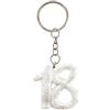 Ingrosso e Risparmio Bomboniere Compleanno 12PZ Portachiavi Numero 18 Glitter Bianco per Confettata 18 Anni Ragazzo Ragazza Diciottesimo Segnaposto Gadget Compleanno Evento