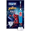Oral-B Spazzolino Elettrico Ricaricabile Pro Kids Marvel Spiderman, 1 Testina, per Bambini da 3 Anni in Su, 1 Spazzolino