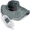 PROFI CARE ProfiCare Cuscino riscaldante per spalle/collo PC-SNH 3097, calore duraturo e rilassante, alternativa ideale a un termoforo extra morbido, 3 livelli di temperatura regolabili, grigio, 52 x 50 cm