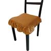 SalGiu Cuscini Sedia Cucina Volant Balza (set da 2) Con Lacci Imbottito Sfoderabile 40x40 cm (Giallo)