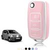 TOOMUME Cover Chiave TPU, Custodia Chiave Adatto per VW Volkswagen Golf 4/5/6 Polo Up Jetta Caddy Beetle Multivan T5 Seat Ibiza Leon Skoda Fabia, Copri Chiavi Guscio Chiave Auto Telecomando - Flip Key
