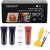 SEISSO Kit Riparazione Pelle, 4 Colori, Kit Riparazione Pelle Auto, Adatto per Crepe, Scolorimento e Graffi su Divani, Giacche, Sedili Auto e Cappotti
