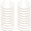 GORGECRAFT 20 Confezione Bulk 3.8mm Fasce per Capelli Sottili In Metallo Duro Sottili e Sottili In Metallo Duro Oro Chiaro Fermagli per Capelli Tiara Corona Cornice per Artigianato Donne Adulti
