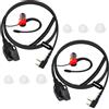 HYSHIKRA Cuffie Walkie Talkie, Auricolare compatibile con Midland G6 G7 / PRO G9 / PRO G12 GXT250 GXT550 GXT650 LXT80 (RED G a forma di, 2)