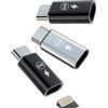 WASRUYI 65W Adattatore da Per Lightning Femmina a USB C Maschio (3Pack)per iPhone 16 15 Pro Max per Apple per iPad Air compatibile per Samsung Ricarica Tipo C Adattatori Caricabatterie Accessori Convertitore