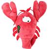 goDog Action Plush Lobster Animated Squeaky Dog Toy, Chew Guard Technology - Red, One Size