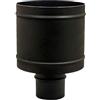 ALLINOX Kit Tubi Canna Fumaria 80 mm Per Stufa a Pellet In Acciaio Nero Antigraffio Canale Impianto Uscita Fumi Componenti Da Interno MADE IN ITALY (TERMINALE A BOTTE)