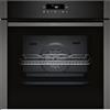 NEFF B6ACJ7AG3, N50, forno da incasso, 60 x 60 cm, made in Germany, porta a scomparsa, pirolisi & Easy Clean idrolisi, autopulente, aria fry in velluto Air Fry, cottura automatica, grafite, grigio