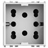 4 BOX PRESA POLIVALENTE SIDE COMPATIBILE VIMAR PLANA 10/16A BIANCA 4B.V14.H21 [24131000]