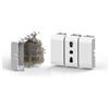 4 BOX PRESA CORRENTE 10/16A E 2 BITAPPO PER LIVINGLIGHT COLORE BIANCO 4B.N.BT [18131000]